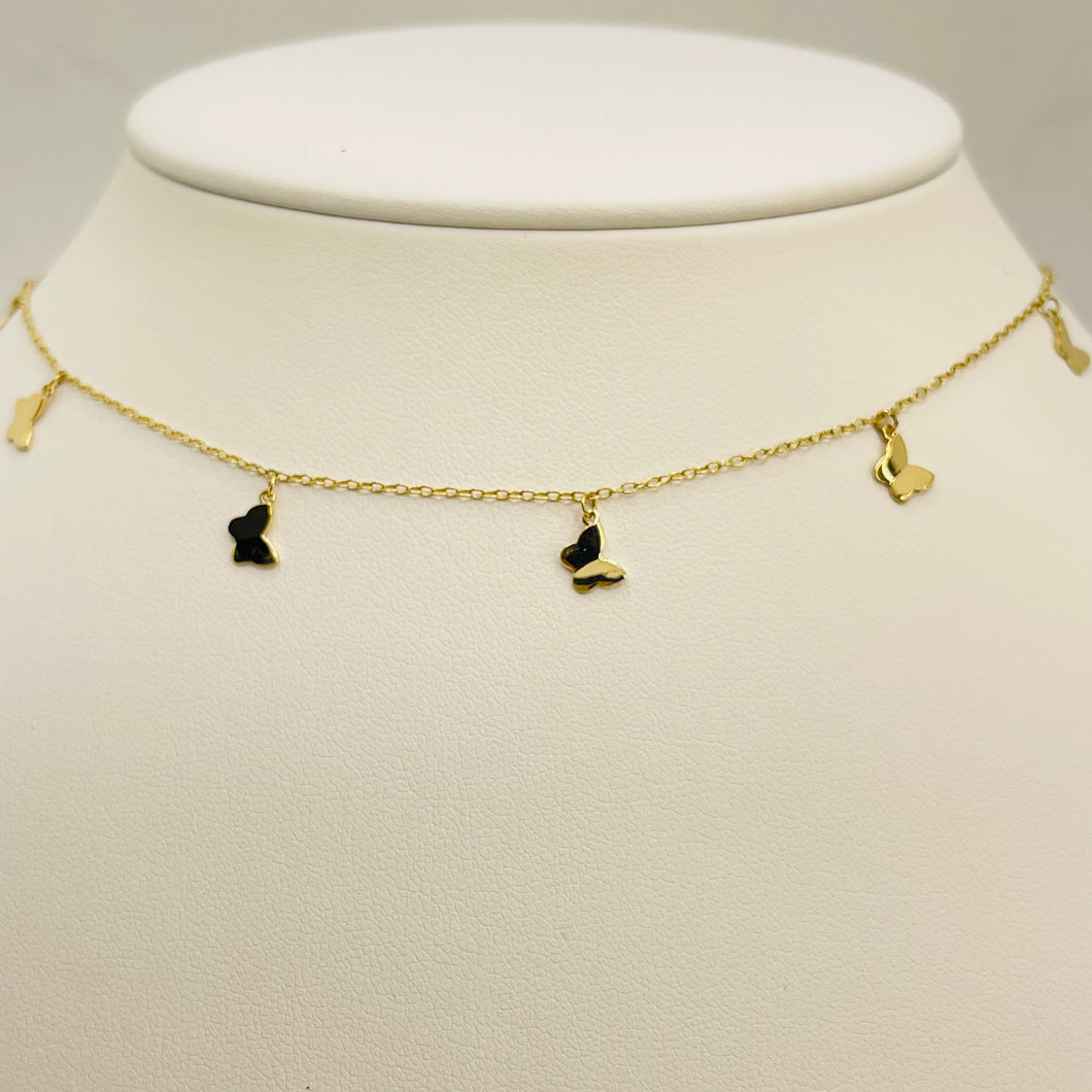 14k Necklaces Hanging Butterflies