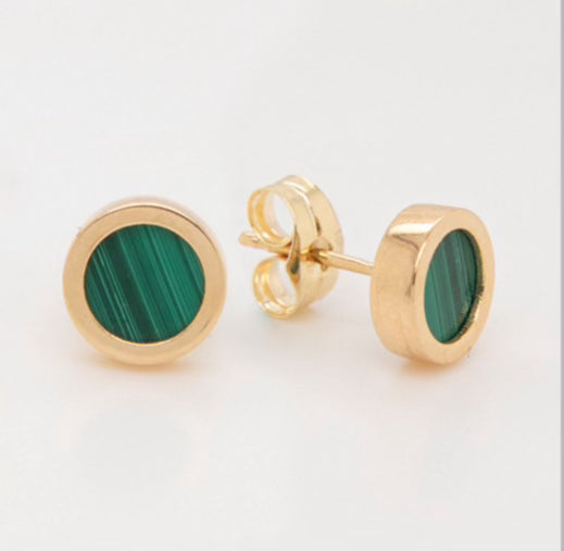 18 k Earrings Malaquita