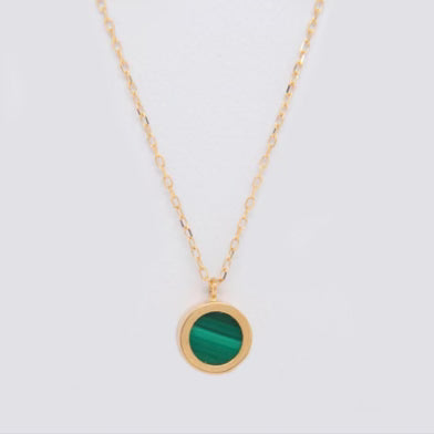 18K Necklace Malaquita